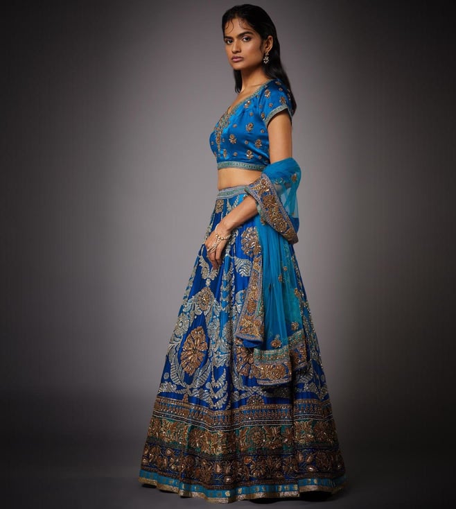 Buy RI.Ritu Kumar Royal Blue Lehenga Set for Women Online @ Tata CLiQ ...