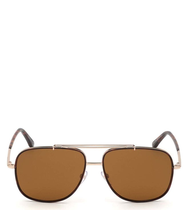 Buy Tom Ford Brown Beveled Sunglasses for Men Online @ Tata CLiQ Luxury