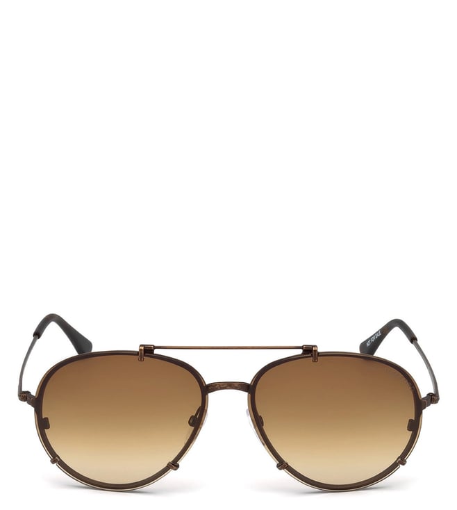 Buy Tom Ford Brown Aviator Unisex Sunglasses Online @ Tata CLiQ Luxury