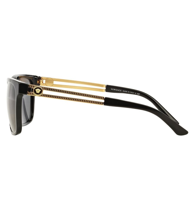 Buy Versace Grey Rock Icons Rectangular Sunglasses for Men Online ...