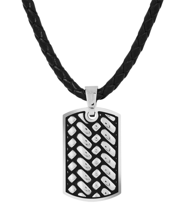 Buy Police Black-Plated Docile Shiny Cuban Chain Necklace for Men