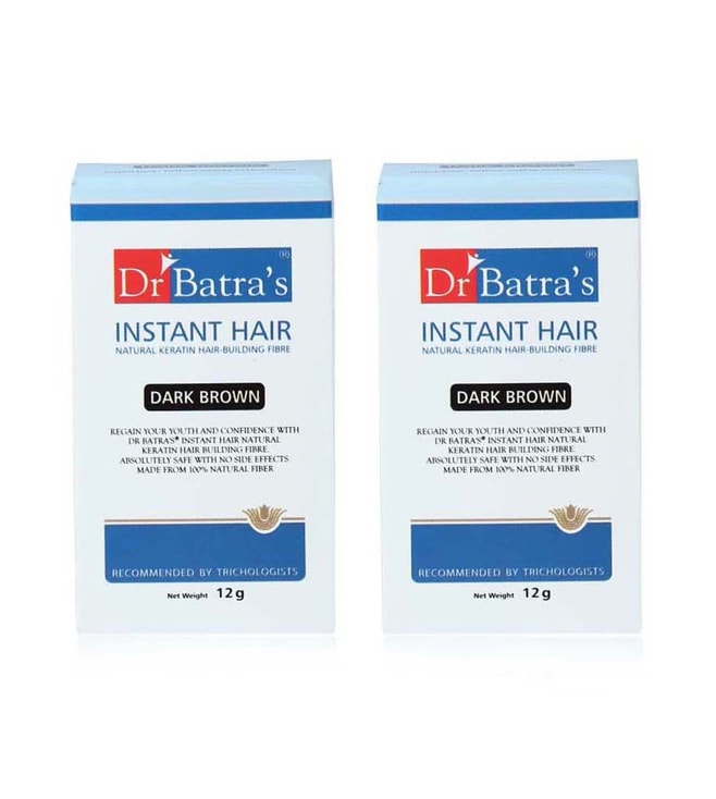 Dr Batra's Instant Hair Natural Keratin Hair Building Fibre Dark Brown - 12  gm from Dr. Batra's at best prices on Tata Beauty