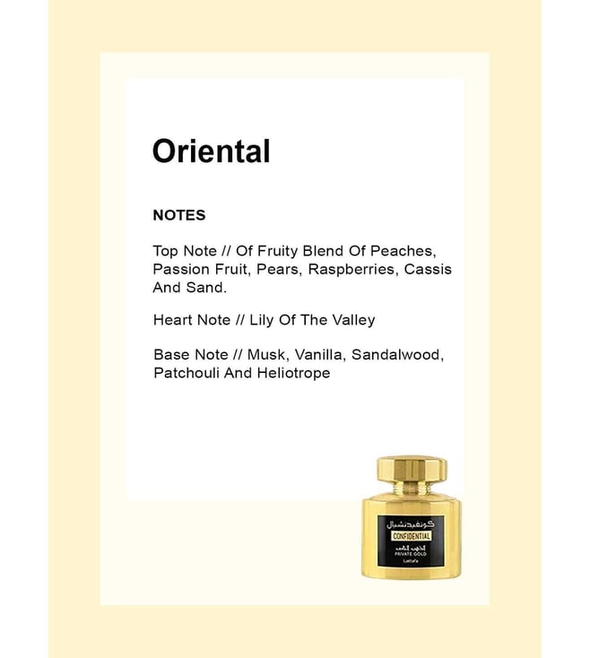 Confidential private gold online perfume