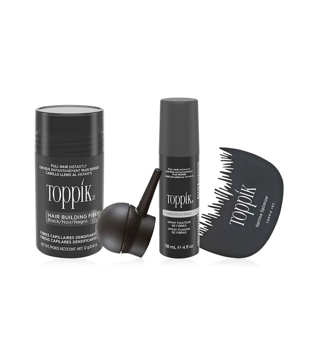 Buy Toppik Hair Building Fiber Black Value Kit Online @ Tata CLiQ Luxury