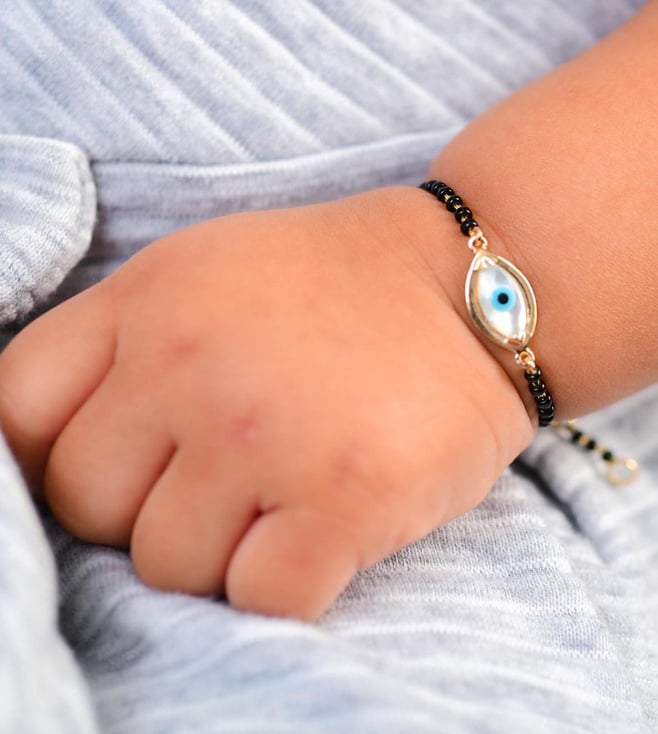 Buy Classic Evil Eye Rose Gold Plated Sterling Silver Chain Bracelet by  Mannash Jewellery