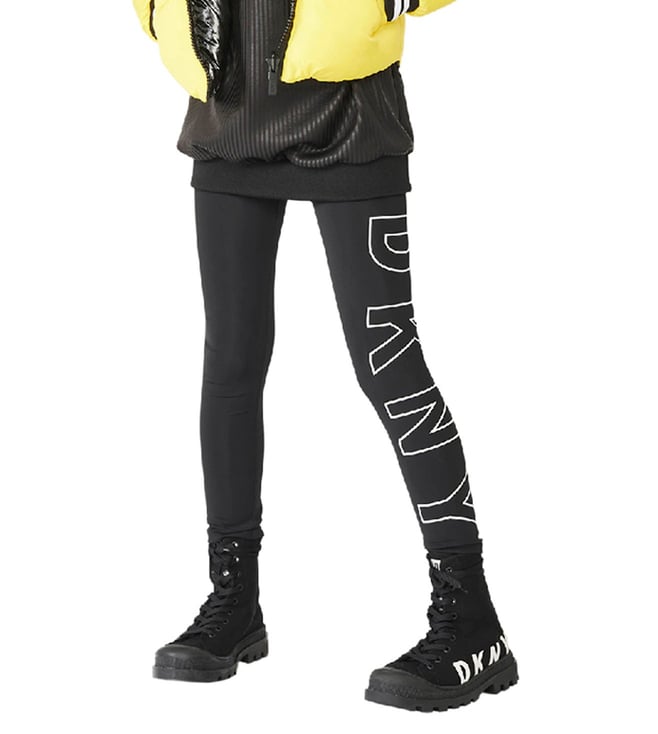 DKNY highwasited legging with side logo in black
