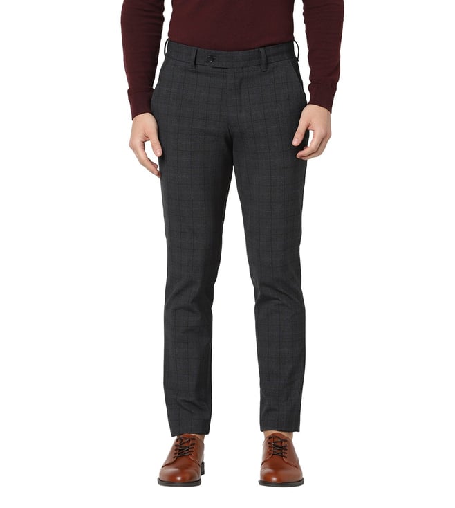 Buy Dark Grey Check Slim Fit Suit Trousers for Men Online at SELECTED HOMME   278312101