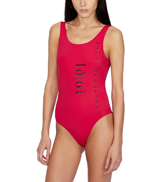 Buy Armani Exchange Red Logo Swimsuit for Women Online @ Tata CLiQ Luxury