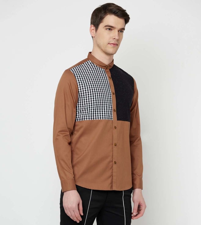 Lacquer Embassy Tan Luniso Men's Shirt 