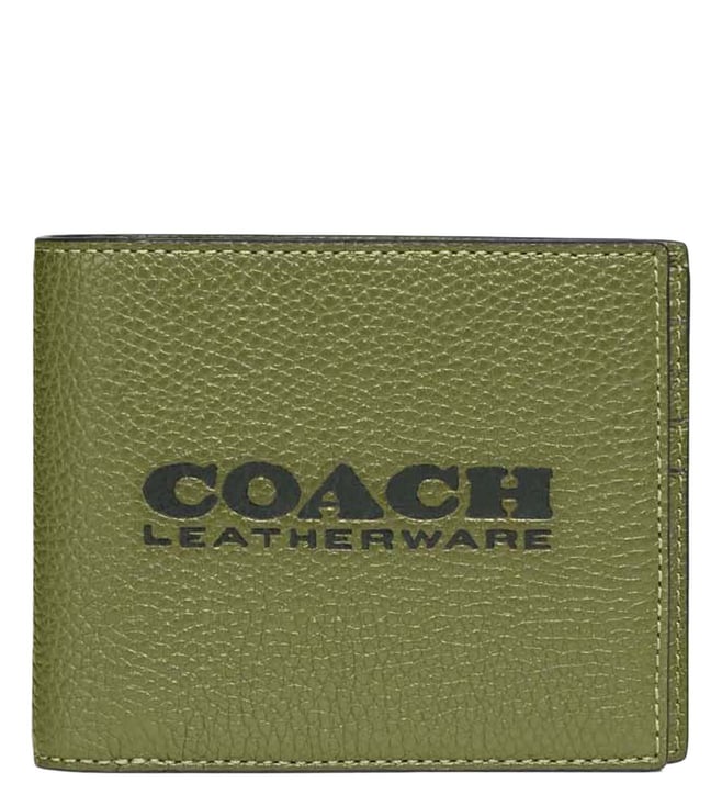 olive green coach wallet