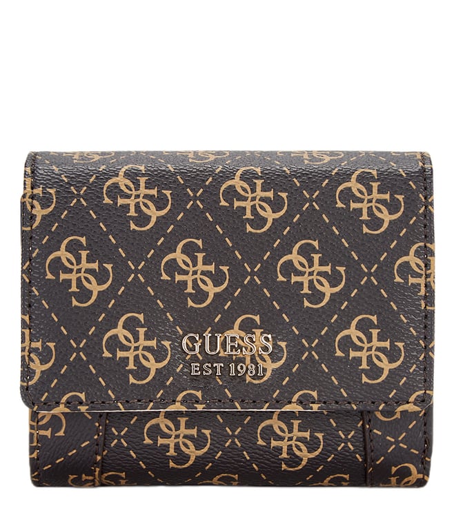 Buy GUESS Brown Naya Logo Large Wallet Online Tata CLiQ Luxury