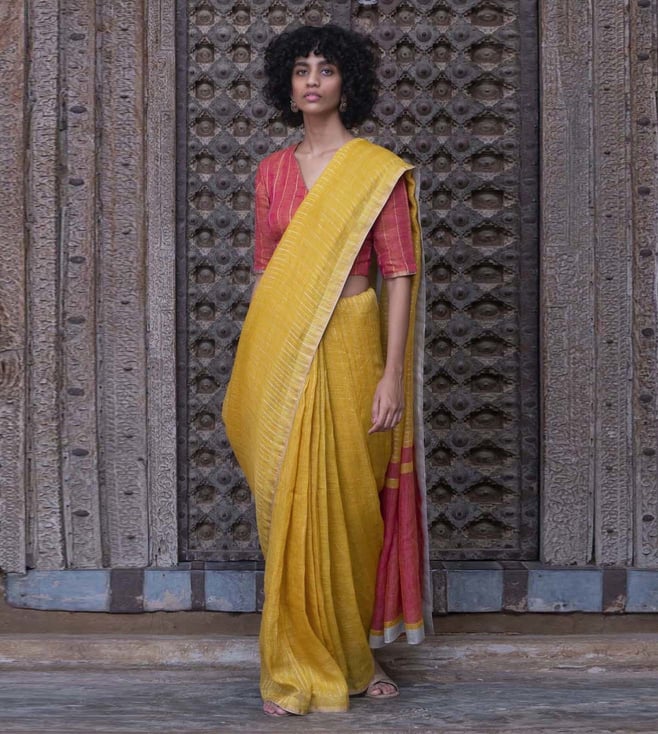 Buy Anavila Rohira Dhari Saree for Women Online @ Tata CLiQ Luxury