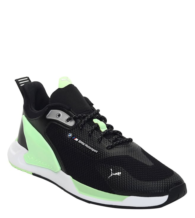 puma black and lime green