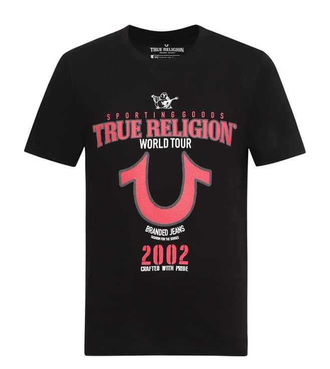 black and red true religion shirt