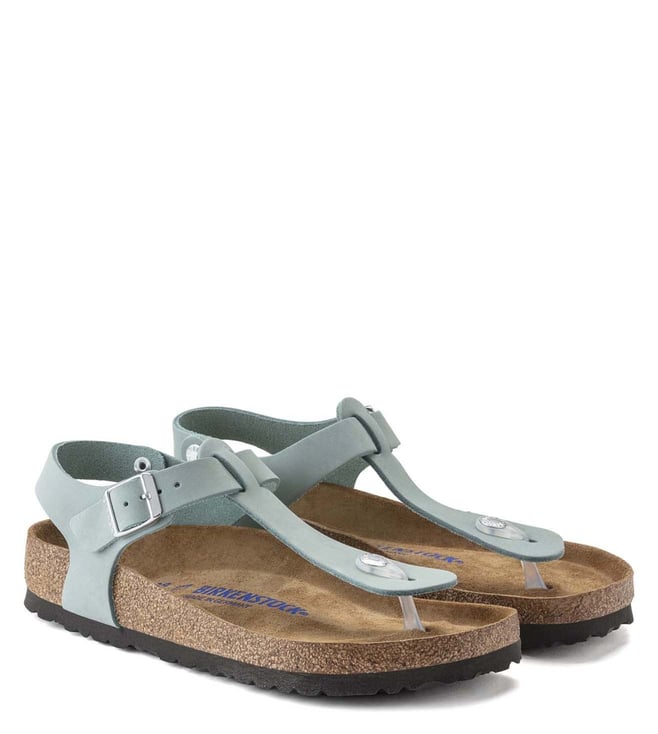 usikre Skoleuddannelse skelet Buy Birkenstock Faded Aqua Regular Width T-Strap Sandals for Women Online @  Tata CLiQ Luxury