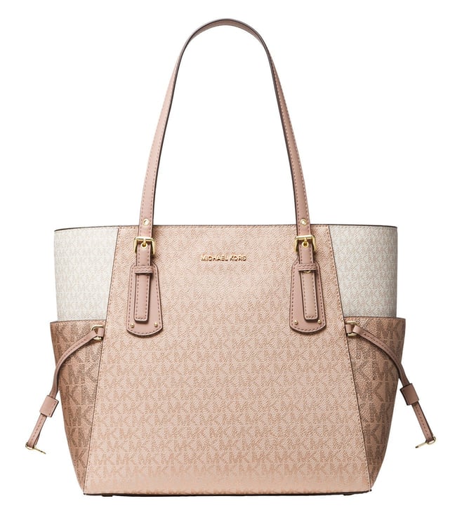 Michael By Michael Kors Voyager Colour-Block Logo Tote Bag Colour-Block  Pink One 