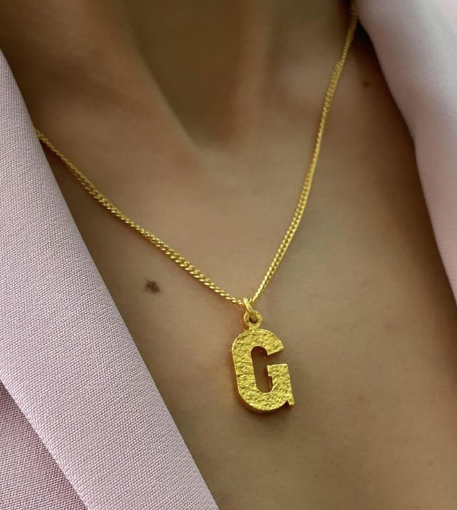 Solid Gold - The Letter G Necklace by Luna Rae Online | THE ICONIC |  Australia