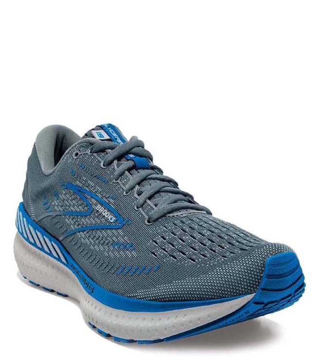 Brooks Running Men's Glycerin 19 Running Shoes, Quarry/Grey/Dark Blue , 15