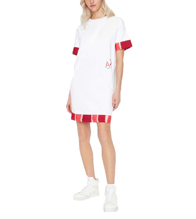 Buy Armani Exchange White Striped Regular Fit Dresses for Women Online @  Tata CLiQ Luxury