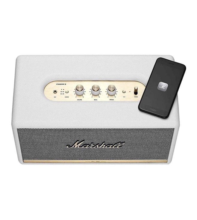 Buy Marshall Stanmore II Wireless Bluetooth Speaker, White Online At