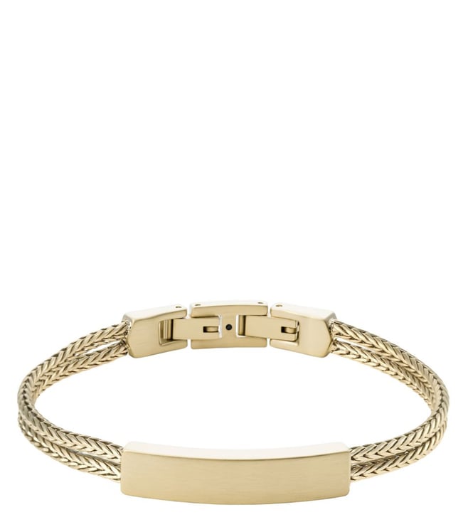 Buy Fossil Gold Mens Dress Bracelet for Men Online @ Tata CLiQ Luxury