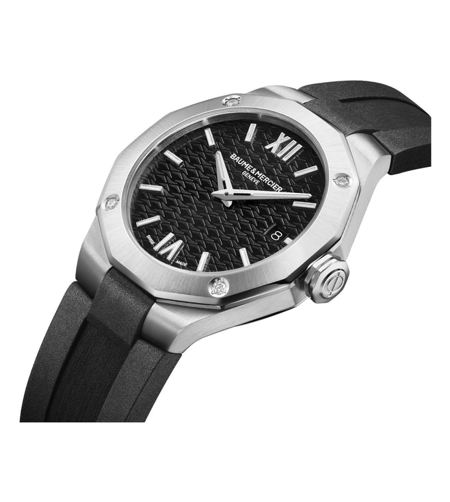 Baume & Mercier Linen Wrist Watch in White Womens Accessories Watches 