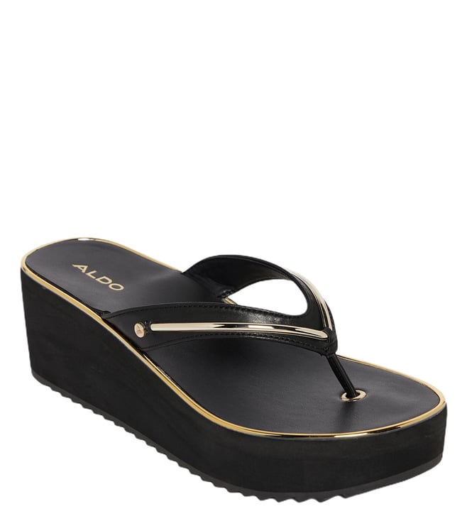 aldo black wedges