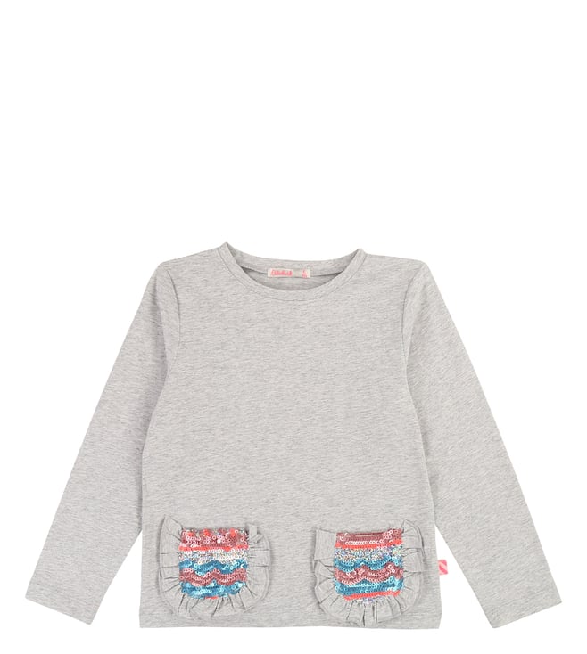 Billieblush Kids Light Grey Marl Regular Fit T-Shirt