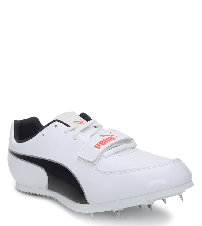 Buy Puma White, Black & Lava Blast Long Jump 6 Running Shoes