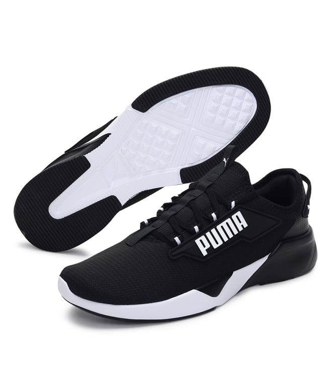 Buy Puma Black & White Retaliate 2 Running Shoes for Men Online @ Tata ...