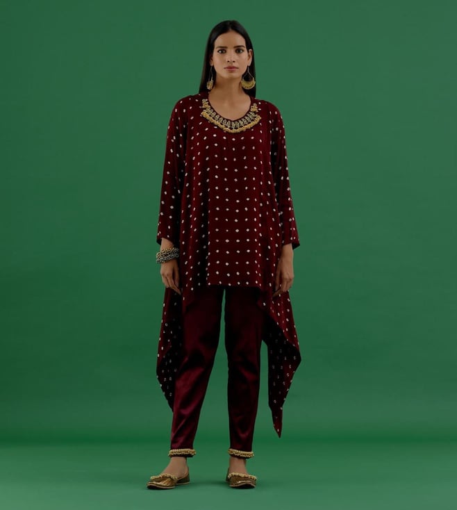 Designer Red Up Down Kurti With Palazzo Set at Rs 420 | Tail Cut Kurti in  Jaipur | ID: 2850045735673