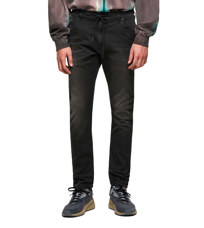 Buy Diesel KROOLEY-E-NE Tapered Black Lightly Washed Jeans for Men Online @  Tata CLiQ Luxury