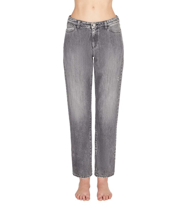 Buy Emporio Armani J15 Straight Heavily Washed Jeans for Women Online @  Tata CLiQ Luxury