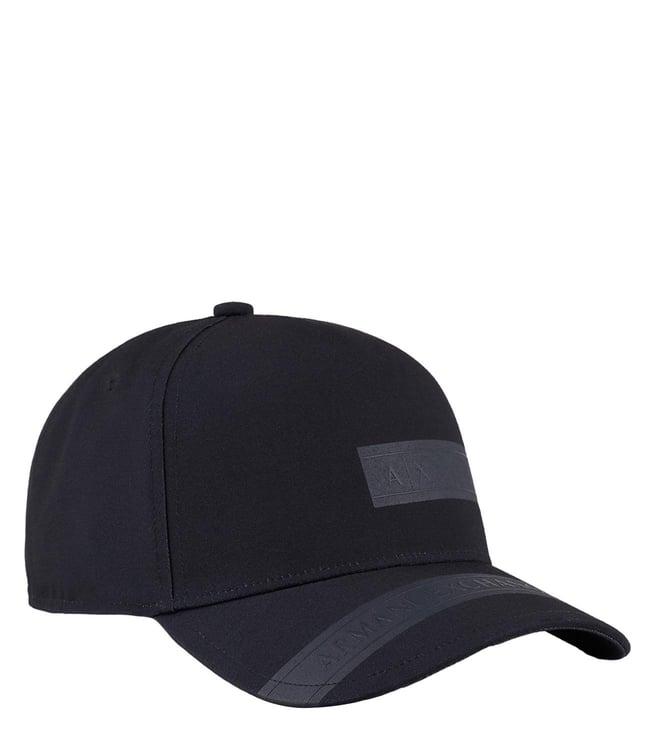 Buy Armani Exchange Navy Logo Tape Printed Baseball Cap for Men Online @  Tata CLiQ Luxury