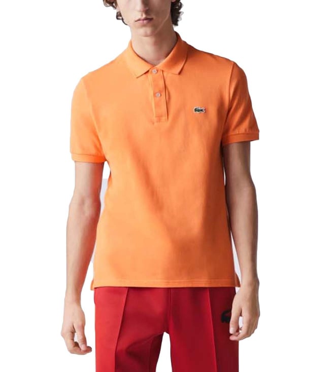 Orange cheap lacoste shirt