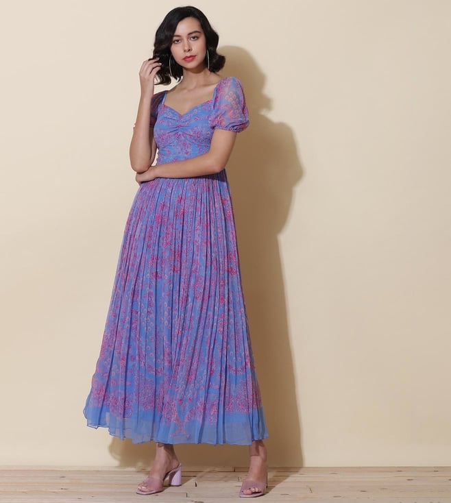 label ritu kumar blue dress