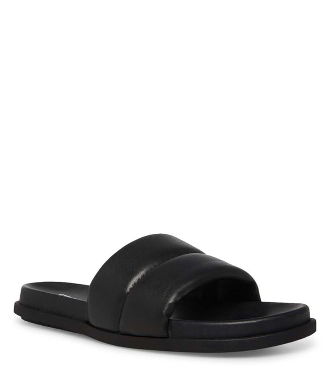 steve madden fur slide sandals