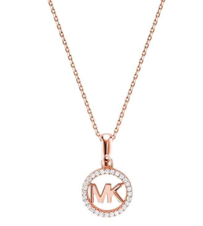 michael kors rose gold necklace sale