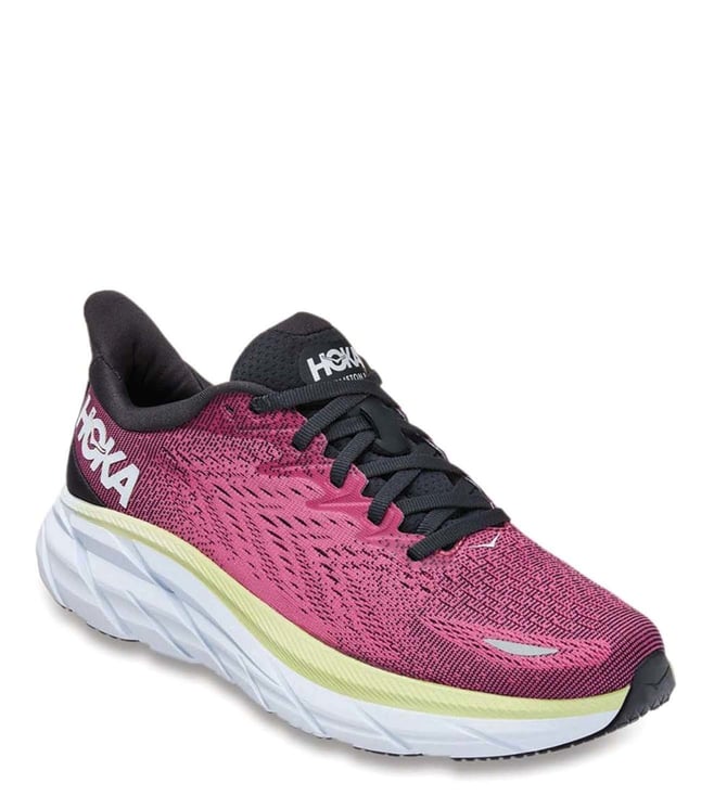 Buy Hoka Clifton 8 Rose Pink Women Running Shoes for Women Online ...