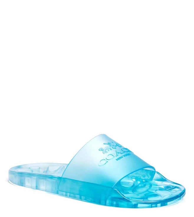 Buy Coach Sea Mist Logo Ulyssa Slides for Women Online @ Tata CLiQ Luxury