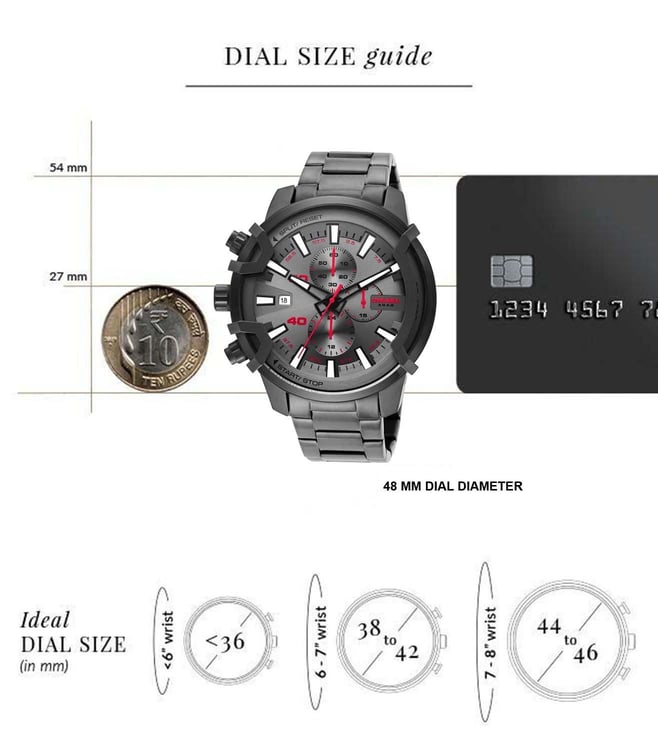 Buy Diesel DZ4586 Griffed Chronograph Watch for Men Online @ Tata CLiQ ...