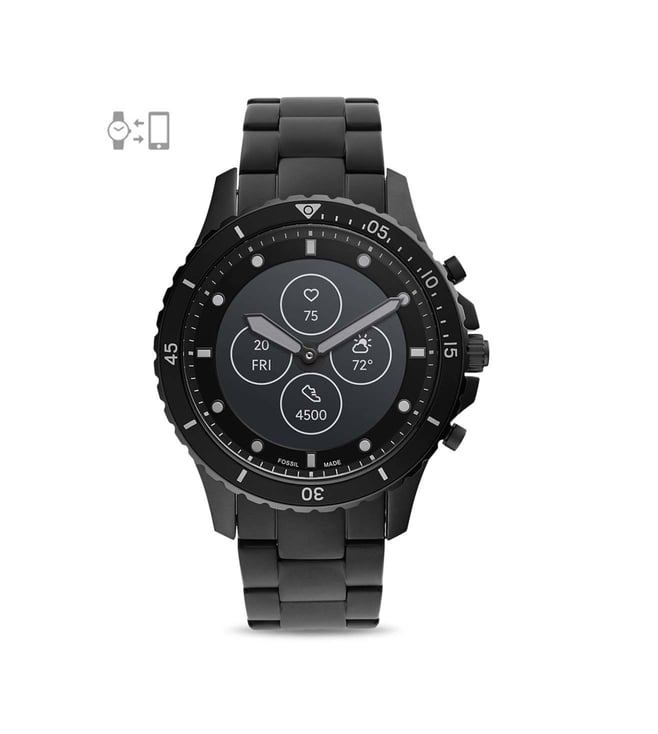 HYBRID SMARTWATCH HR ブラック FOSSIL FTW7017 Buy Fossil FTW7017 FB-01 Hybrid HR Smart watch Watch for Men