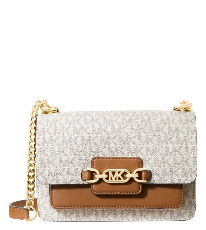 Buy MICHAEL Michael Kors Vanilla & Acorn Medium Cross Body Bag Online @  Tata CLiQ Luxury