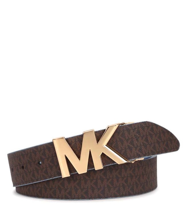 Buy Michael Kors Chambray Logo Reversible Leather Belt for Women Online @  Tata CLiQ Luxury