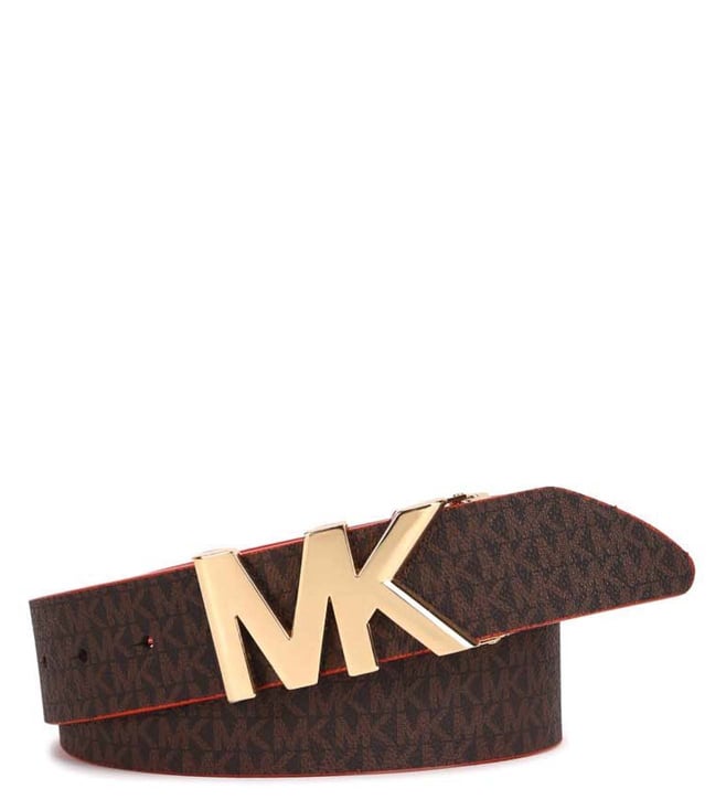 Buy Michael Kors Orange Spice Logo Reversible Leather Belt for Women Online  @ Tata CLiQ Luxury