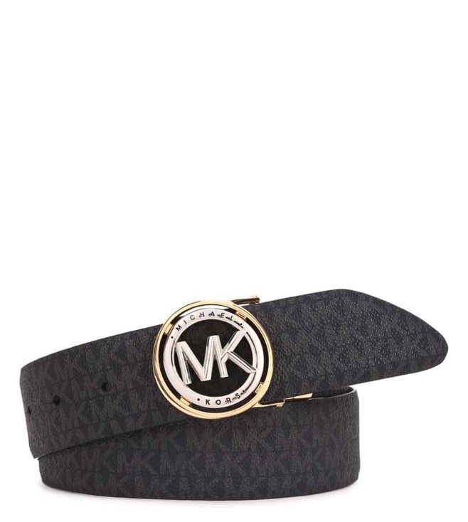 Buy Michael Kors Black & Two Tone Logo Reversible Leather Belt for Women  Online @ Tata CLiQ Luxury