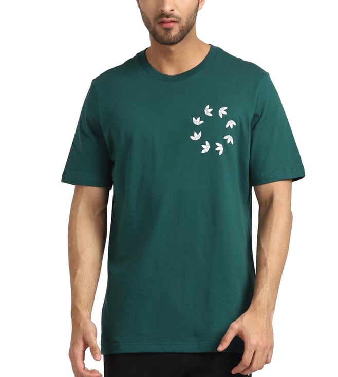 adidas dark green t shirt