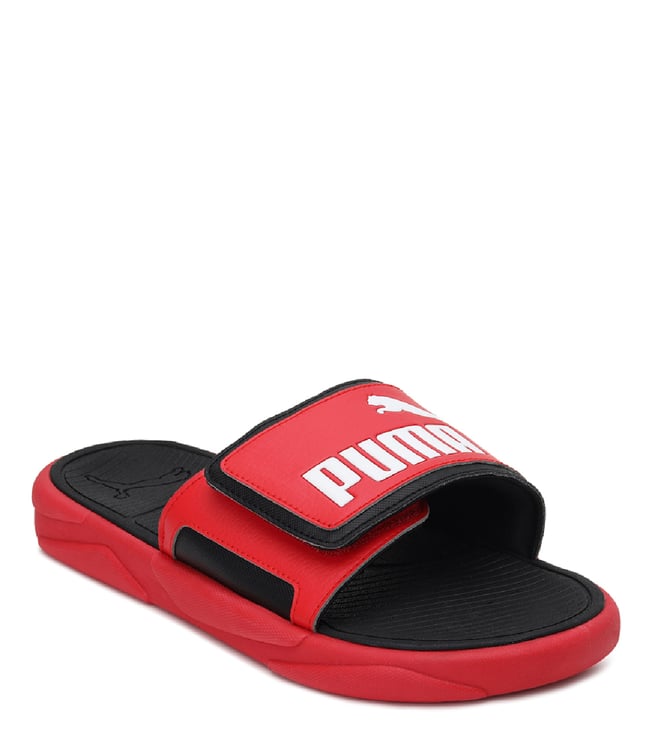 Buy Puma Poppy Red Black White Royalcat Comfort Slide Sandals