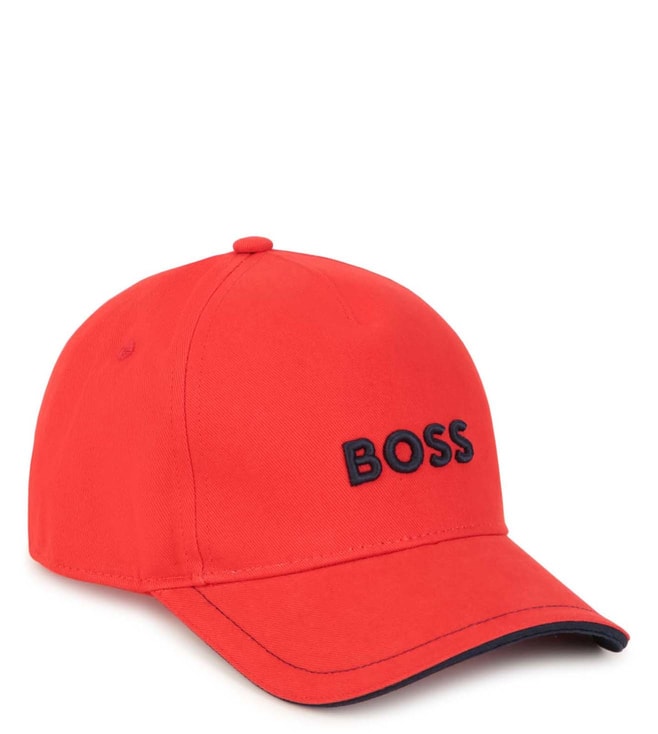 Boss Kids Bright Red Logo Baseball Cap (5-6 Y)