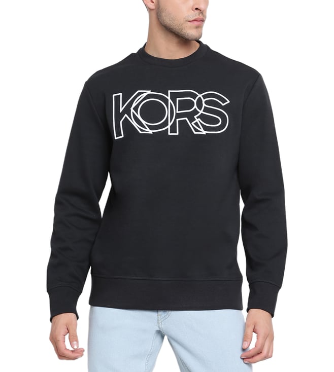 Buy Michael Kors Black MK GO Sketch Regular Fit Sweatshirt for Men Online Tata CLiQ Luxury